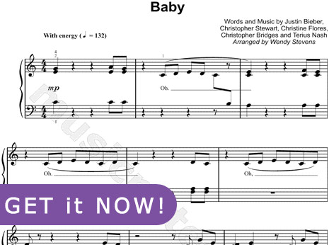 Justin Bieber – Baby Sheet Music – Piano – Piano Notes & Sheet Music