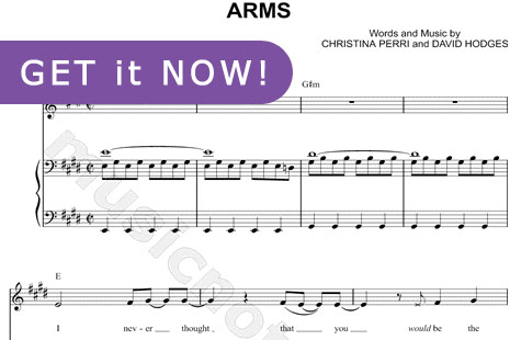 Christina Perri, Arms Sheet Music, notation score