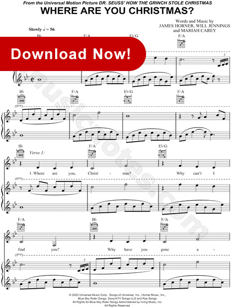faith hill, where are you christmas sheet music, score, piano, notes, download