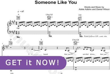 Adele Someone Like You Sheet Music