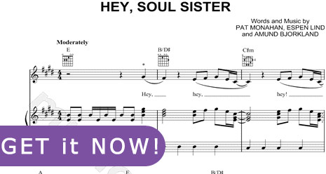 Train, Hey Soul Sister Sheet Music, piano download, notation, score