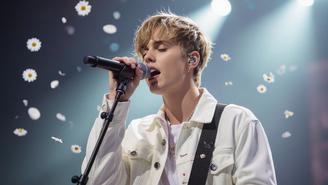 Justin Bieber performing Daisies live