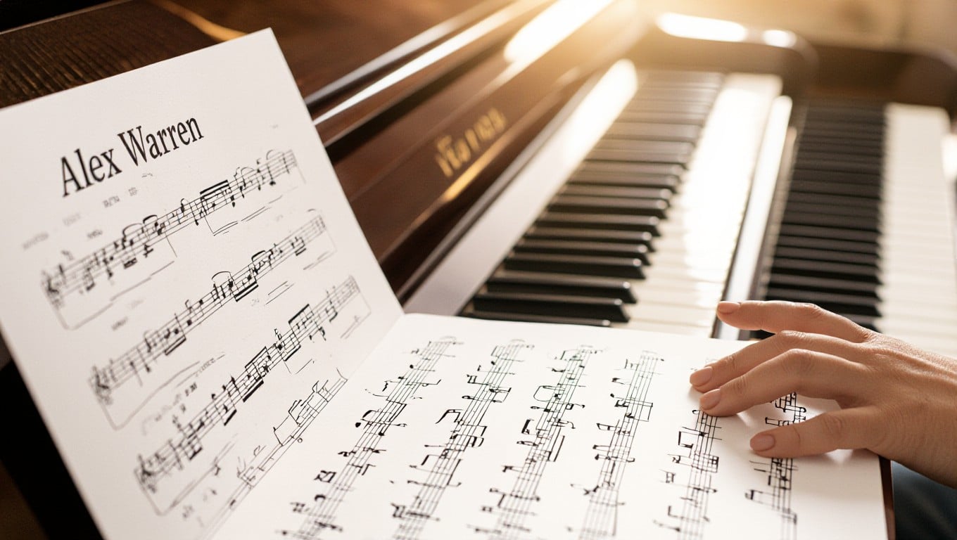 Hands playing Alex Warren “Ordinary” on piano