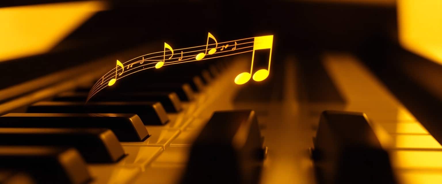 Golden Sheet Music Piano Notes – Emotional R&B Inspiration
