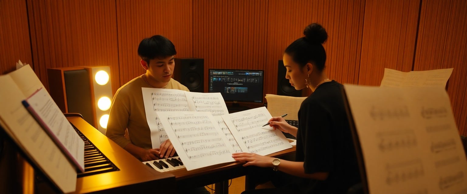 Golden Sheet Music Studio Creation – Huntrx ft. Ejae, Audrey Nuna, and Rei Ami
